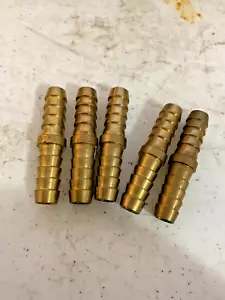 1/4 Zoll Widerhaken x 1/4 Zoll Widerhaken Stecker auf Stecker Stachelkupplung NEU (5) je - Bild 1 von 2