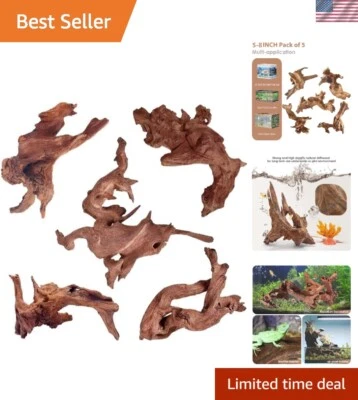 Elegant 4-8 Inch Driftwood for Aquariums & Reptiles - Durable & Versatile Design - Image 1 of 4