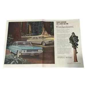 General Motors Oldsmobile 1960 doble página anuncio impreso original vintage - Imagen 1 de 6