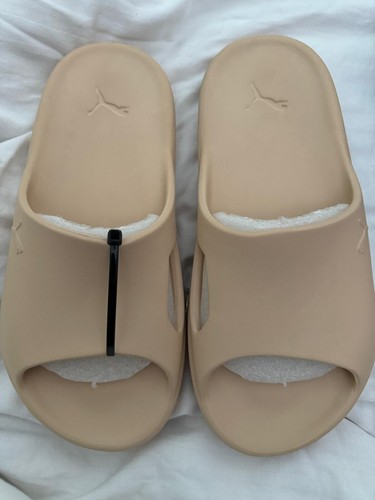 Ciabatte uomo Puma nuove sandali vacanza taglia UK 9 panna