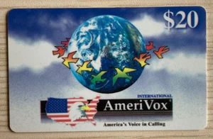 Phone Card Amerivox PROOF (Blank Reverse) VTG 90's World Peace Rare Early Issue - Picture 1 of 2