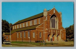 Kalamazoo Michigan MI St. Augustine Katholische Kirche Postkarte 1950er-60er Jahre - Bild 1 von 2
