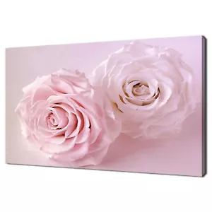 Schönes rosa Rosen Blumen modernes Design Leinwandbild Bild Wandbild - Bild 1 von 7