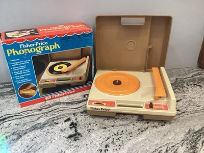 Fisher-Price 1978 Vintage Record Player Portable Phonograph #825 TESTED W/ Box - Image 1 of 4