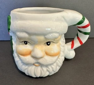 Taza Navidad Cara de Papá Noel Vintage Mango Despojado - Imagen 1 de 5