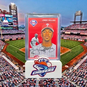 2023 Topps Chrome Platinum Jimmy Rollins True Red Refractor /5  - Picture 1 of 3
