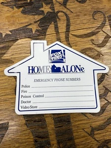 VERY RARE! - Home Alone - Fox Video - Emergency Phone Numbers - FRIDGE MAGNET - Picture 1 of 6
