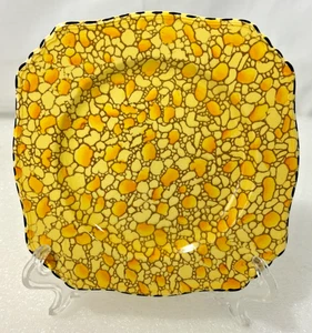 Rare Vintage Royal Winton Grimwades Yellow Chintz 'PEBBLES' Art Deco 6" Plate - Bild 1 von 6