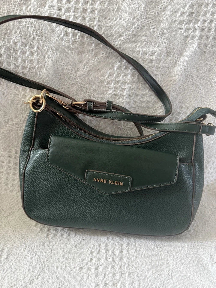Anne Klein 2 适用于 1 挎包带可拆卸袋,马鞍/鞍/绿色 — 第 1/4 张图片