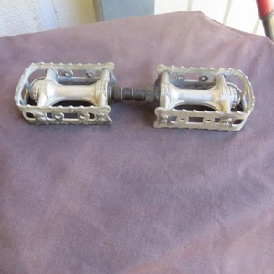KKT 9/16 SILVER LIGHTNING PEDALS BMX RACING CRUISER VINTAGE BICYCLE - Picture 1 of 10