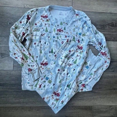 Juego de pijama Pottery Barn para niños invierno esquí Navidad algodón suave acogedor ajuste cómodo Foto 1 de 4
