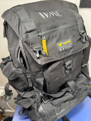 Under Armour Project Rock Tactical Backpack Black Gym Bag Multiple Pockets - Image 1 of 4