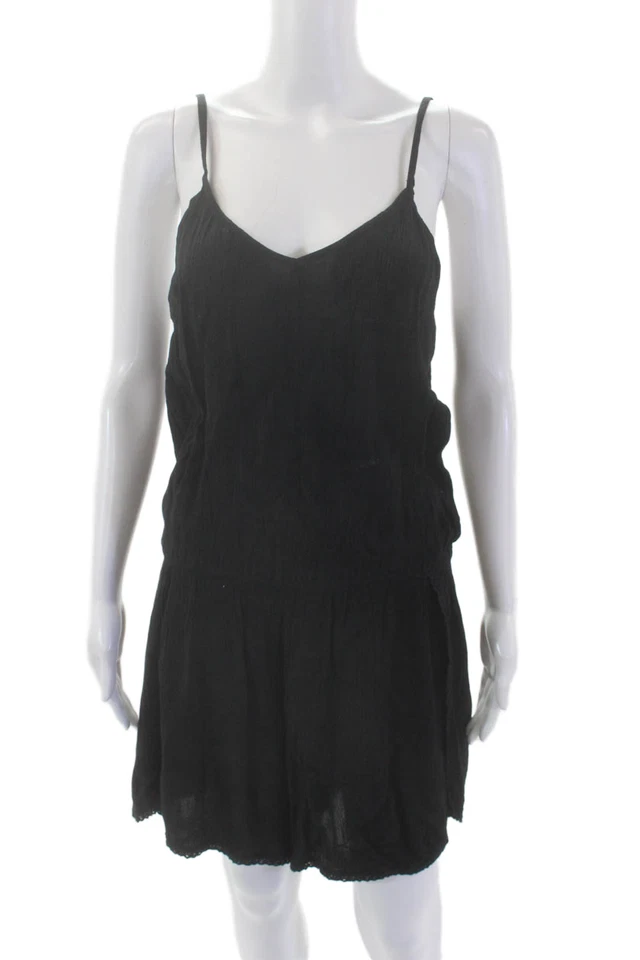 Mameluco de mujer estilo RD sin mangas escote corazón negro talla M Foto 1 de 4