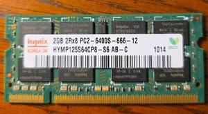 HYNIX Desktop RAM 2GB 2RX8 PC2-6400S-666-12 Memory HYMP125S64CP8-S6 AB-C - Picture 1 of 1