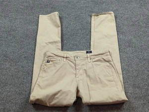 AG Adriano Goldschmied Jeans Men 32x32 Beige Modern Slim Straight Stretch Tellis - Picture 1 of 12
