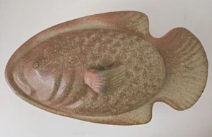 Decorative Lidded Salt Glaze Fish Pottery Server - Picture 1 of 8