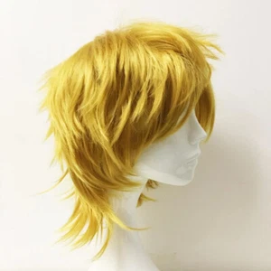 Sunny 70s Beach Gold Shag Wig costume cosplay stage actor actress anime unisex - Picture 1 of 16