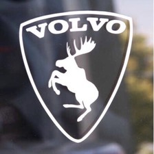 GENUINE Discontinued Prancing Moose VOLVO White 3.5” Die-Cut Vinyl Decal