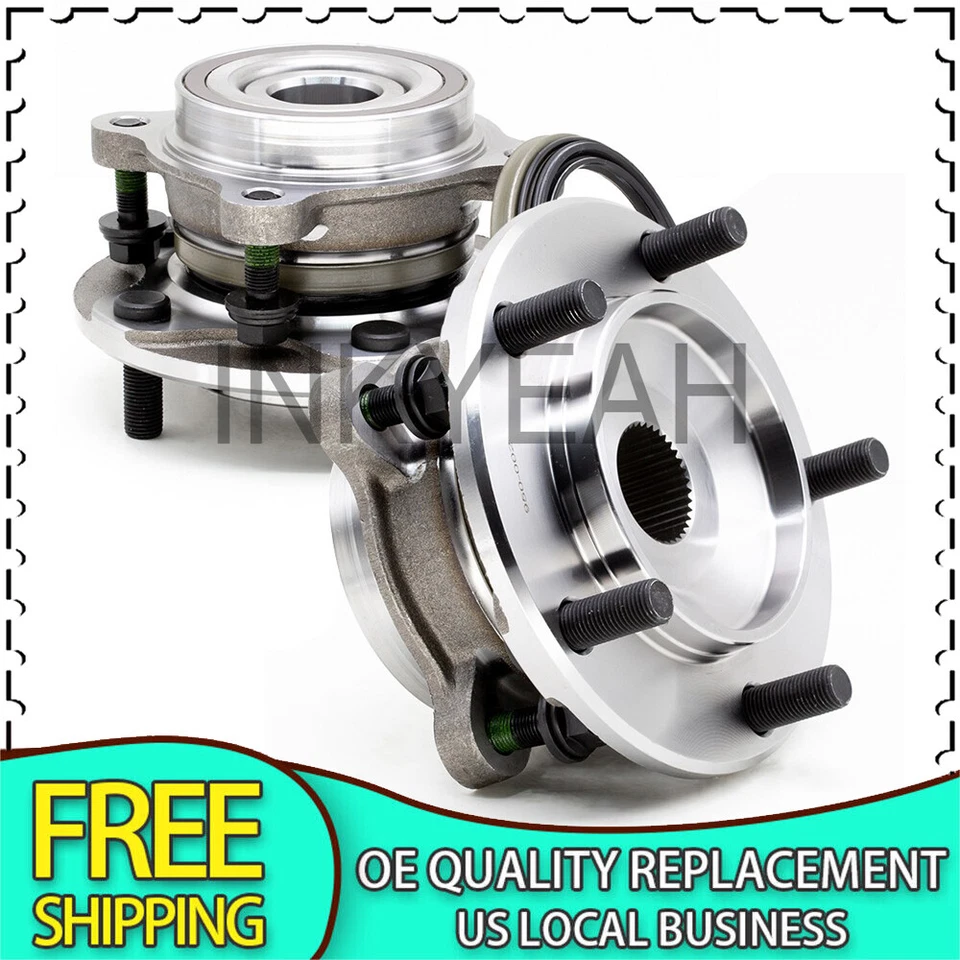 2x Front Wheel Bearing Hubs For 2007-2021 Toyota Tundra & 2008-2022 Sequoia AWD - Image 1 of 4