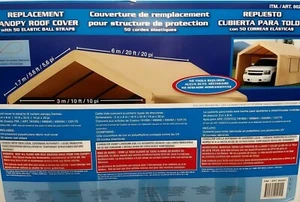 COSTCO 10 x 20 foot HEAVY DUTY CANOPY REPLACEMENT TAN ROOF TOP COVER ONLY | NEW - Picture 1 of 8