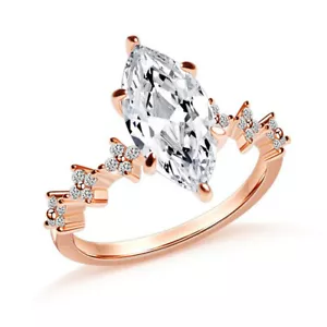 Women 925 Silver Plated,Gold,Rose Gold Plated Ring Cubic Zircon Jewelry Sz 6-10 - Picture 1 of 11