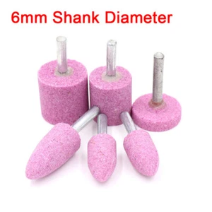 6mm Shank Abrasive Mounted Stone Point Grinding Head Wheel for Drill Rotary Tool - Picture 1 of 5