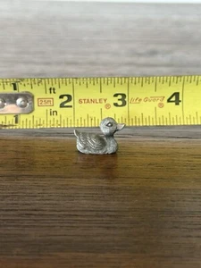 Vintage Zinn Ente Mini Figur  - Bild 1 von 3