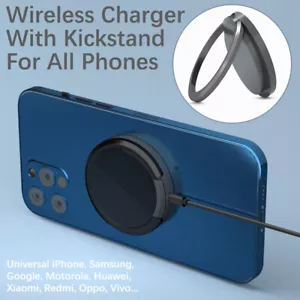 Kickstand Wireless Charger Magnetic Fast Charging for iPhone Samsung Universal - Picture 1 of 15