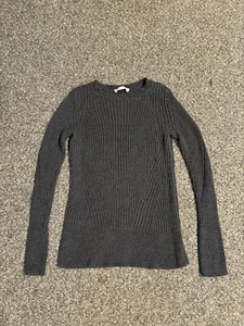Abercrombie & Fitch Women Knit Sweater Grey M Long Sleeve Spring Summer - Picture 1 of 8