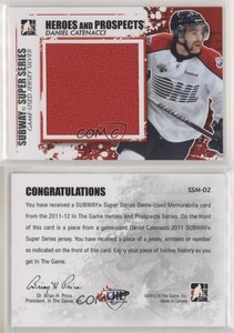 2011-12 ITG Heroes and Prospects Silver Jersey Daniel Catenacci #SSM-02
