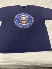 54th Presidential Inauguration Bush & Cheney Vintage XL -Blue Lng SLV Tshirt USA