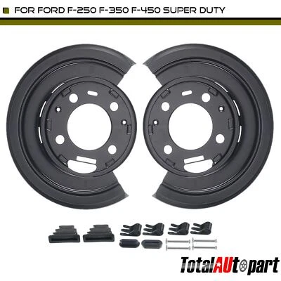 Par de placas de freno izquierda y derecha protector contra el polvo para Ford F-250 F-350 F-450 Super Duty Foto 1 de 4