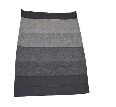Minifalda elástica gris BCBG Max Azria para mujer a rayas acanaladas bloques de colores talla XS Foto 1 de 4