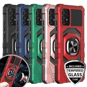 For Samsung Galaxy A23 5G Case Metal Ring Magnetic Support Stand +Tempered Glass - Picture 1 of 27