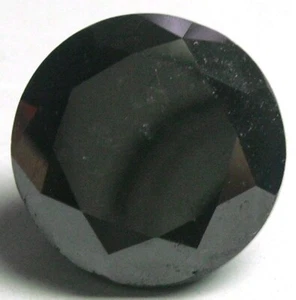 1.00CTS NATURAL REAL BEAUTIFUL BLACK COLOR ROUND SOLITAIRE DIAMOND - Picture 1 of 6
