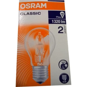 OSRAM CLASSIC HALOGEN 64547 A E27 77W (100W) Glühbirne 2800K 1320lm DIMMBAR EEKG - Bild 1 von 4