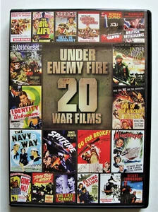 UNDER ENEMY FIRE - 20 WAR FILMS ~4 DVD Set~ Desert Commandos, Spitfire, Gung Ho! - Imagen 1 de 3