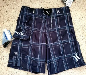 Hurley Youth Boys Swim Trunks Shorts w/ Waterproof Pouch Size 5 NWT - Picture 1 of 1
