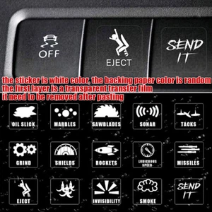 15x Car Dashboard Button Switch On Off Sticker Self-adhesive Decal Accessories - Picture 1 of 11