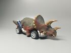 Triceratops Dinobros Dinosaur Go-Kart Pull Back Plastic Toy Car Rubber Tires HTF