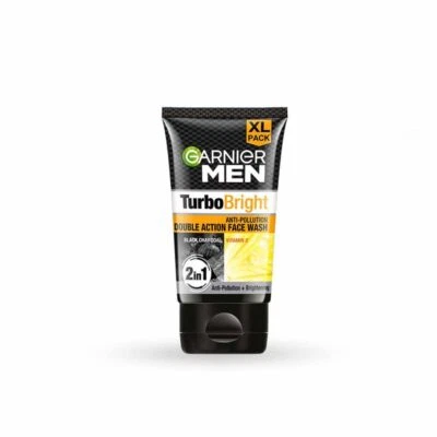 Garnier Men Turbo Bright Face Wash Cream Double Action Skin Brightener 150g - Image 1 of 4