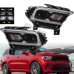 For 2021 2022 2023 Dodge Durango LED Headlight Pair Passenger Driver Black Lamp - Bild 1 von 18