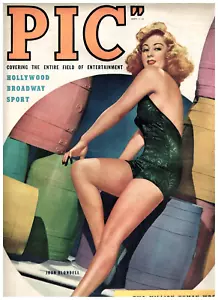 GROSSFORMAT 13" x 10" PIC MAG September 1940 mit Titelbild von JOAN BLONDELL - Bild 1 von 2