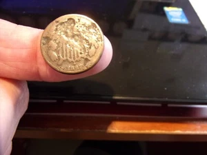 Collectible Antique US Two Cent Piece - 1867 - Worn - $7 s/h - Picture 1 of 3