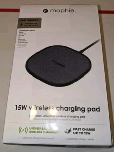 NEW MOPHIE 15W Wireless Charging Pad Fast Charge Black - Picture 1 of 3