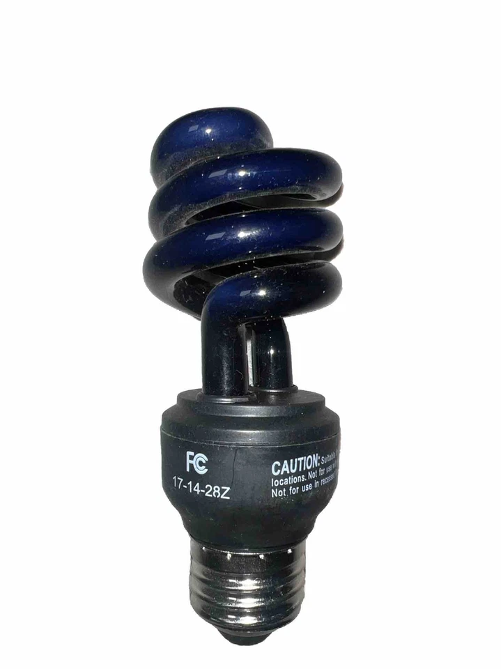 CFL Compact Fluorescent Black Light Bulb Colored Light Bulb T2 Spiral, 13W (60 W - Image 1 of 1