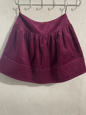 Falda Valentino Roja EE. UU. Talla 8 IT 44 Terciopelo Púrpura Foto 1 de 3