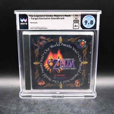 RARE TARGET Zelda Majora's Mask Soundtrack CD WATA 9.8 A+ Sealed Nintendo N64 - Image 1 of 2