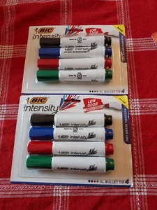 Bic Great Erase Grip Dry Erase Markers, Chisel, Assorted, 4/Set  New - Picture 1 of 3