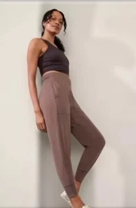 Neu mit Etikett! Athleta XL Soft Coaster Luxe High Rise Jogger Pant Smoky Rose Sold Out! - Bild 1 von 8